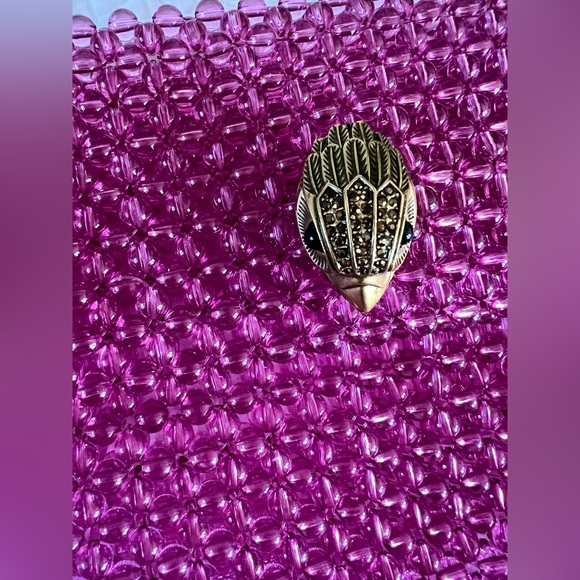 Kurt Geiger pink beaded Kensington bag - Picture 2 of 8